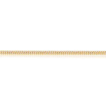 9ct Silverfilled Yellow And White Gold Double Curb 50cm Chain