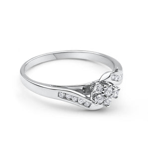 9ct White Gold Diamond Ring