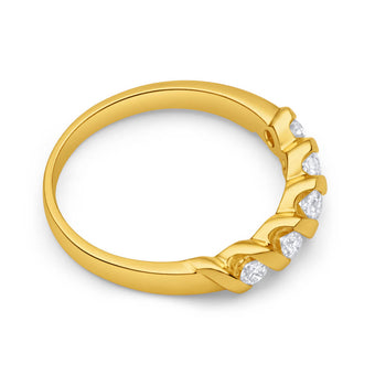 9ct Yellow Gold Diamond Promise Ring