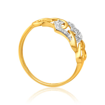 9ct Yellow Gold Heart Shaped Diamond Ring