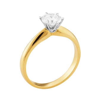 18ct Yellow Gold Solitaire Ring With 1 Carat Diamond