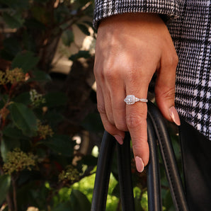 9ct White Gold Ring With 1/3 Carats Of Diamonds