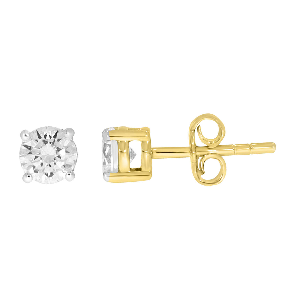 9ct Yellow Gold 1.00 Carat Diamond Stud Earrings – Shiels Jewellers