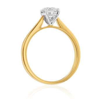 Luminesce Lab Grown 18ct Yellow Gold 1 Carat Diamond Solitaire Ring