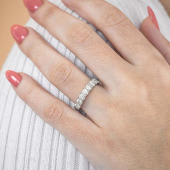 Flawless Cut Platinum 1 Carat Diamond Eternity Band