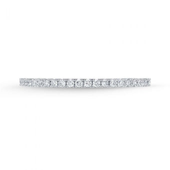 Memoire 18ct White Gold 1/5 Carat Diamond Eternity Band with 3/4 band of Diamonds