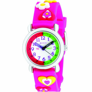 ECC Hearts Pink Strap Kids Watch