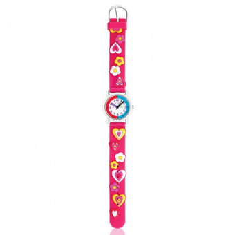 ECC Hearts Pink Strap Kids Watch