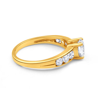 9ct Yellow Gold Cubic Zirconia Ring