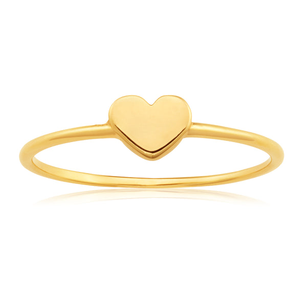 Love heart store ring gold