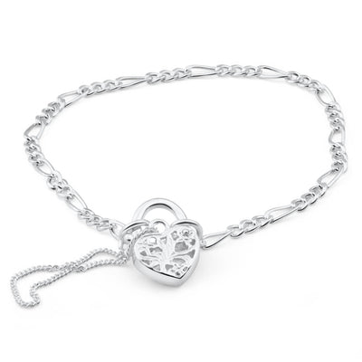 Tiffany & Co Bracelet With Heart Lock and Disc Charm in Yellow Gold