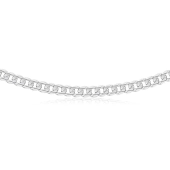 Sterling Silver Curb Flat 55cm Chain