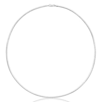 Sterling Silver Omega 2.5mm Necklace 45cm