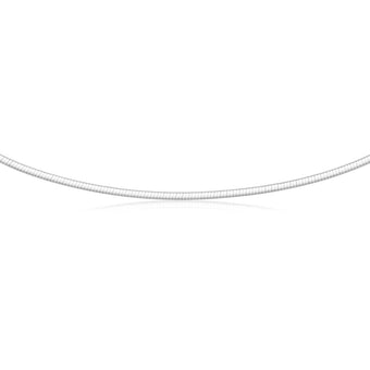 Sterling Silver Omega 2.5mm Necklace 45cm