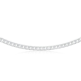 Sterling Silver Diamond Cut 55cm 200 Gauge Curb Chain