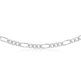 Sterling Silver 55cm Diamond Cut Figaro 1-3 Chain