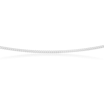 Sterling Silver 30 Gauge Curb Chain in 45cm