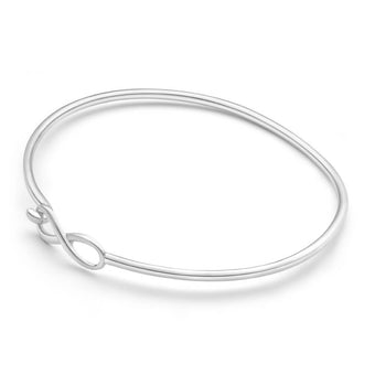 Sterling Silver Infinity 60mm Bangle