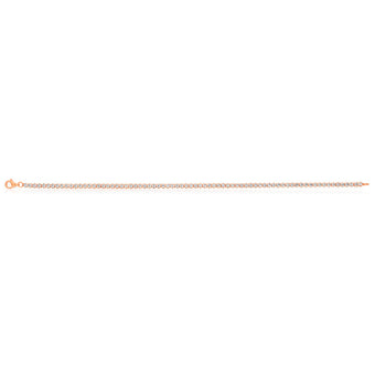 Rose Gold Plated Sterling Silver Cubic Zirconia 19cm Tennis Bracelet