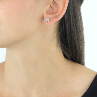 Sterling Silver 8mm Knot Stud Earrings