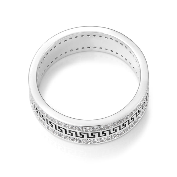 Greek key wedding on sale rings