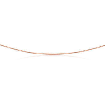 50cm Sterling Silver and Rose Gold Plate Curb Link Chain