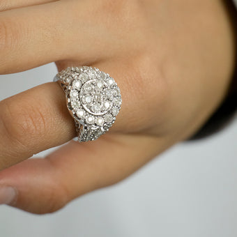 Sterling Silver 2 Carat Diamond Ring