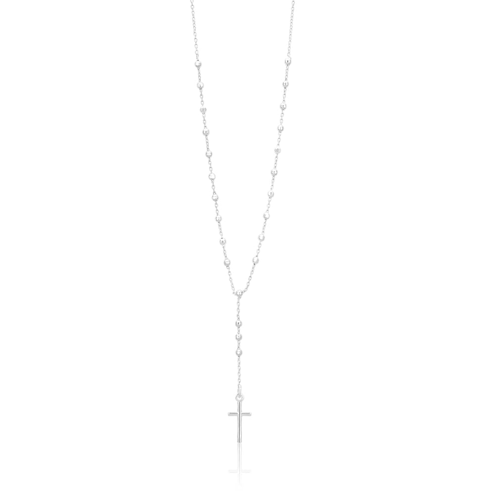 Sterling Silver 50cm Chain with Cross Drop Pendant – Shiels Jewellers