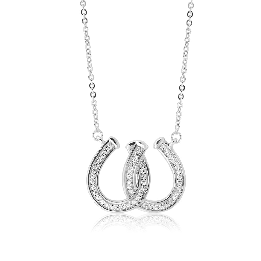 Double deals horseshoe necklace