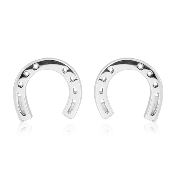 Horseshoe earrings store silver