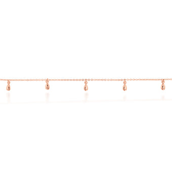 Rose Gold Plated Sterling Silver Fancy Choker Chain