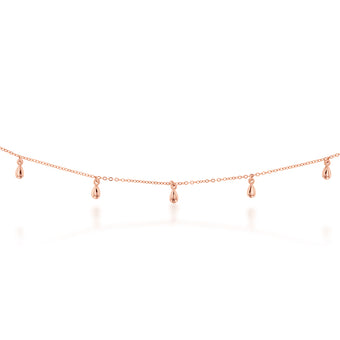 Rose Gold Plated Sterling Silver Fancy Choker Chain