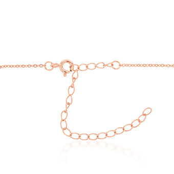 Rose Gold Plated Sterling Silver Fancy Choker Chain