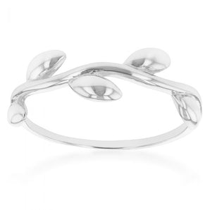 Sterling Silver Fancy Leaf Branch Ring