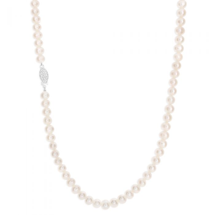 White Freshwater Fish Clasp Pearl Necklace – Shiels Jewellers