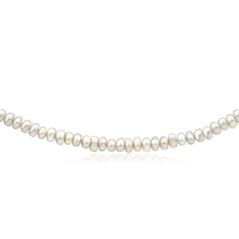 White Freshwater Clasp Pearl Necklace