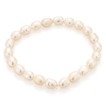 White 6-7mm Freshwater Pearl Bracelet