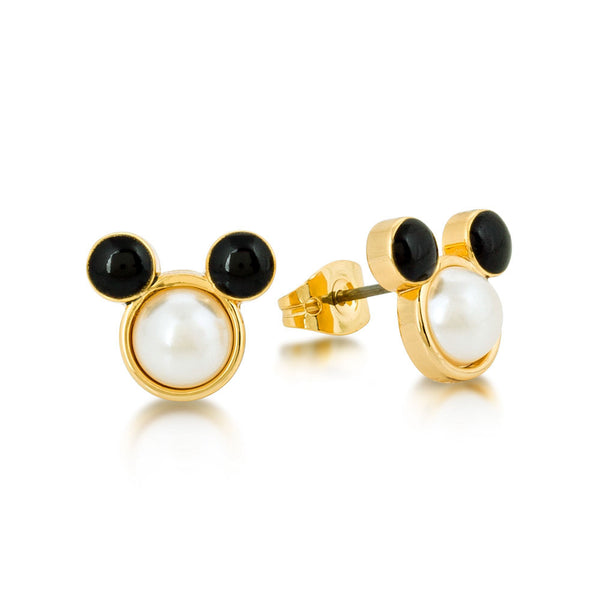 Mickey Mouse Earrings Stud Disney Park Authentic ✿ Icon Gold* Crystal Gift  Boxed | eBay