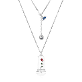 DISNEY Beauty and The Beast Enchanted Rose Necklace