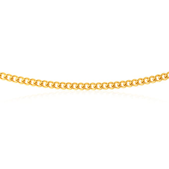 Stainless Steel Gold Plated 55cm Curb Chain