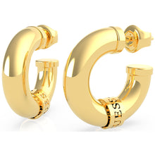 Load image into Gallery viewer, GUESS Gold Plated Stainless Steel 20mm Plain Tube Earrings